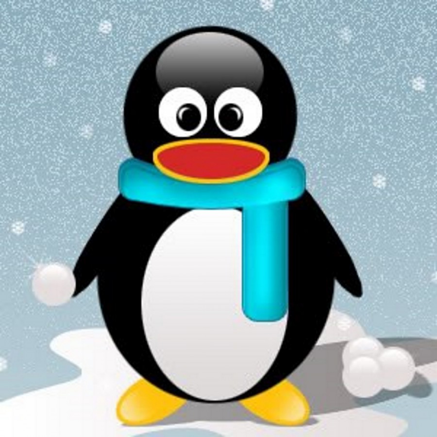 Зимняя картинка пингвина - картинка №5824