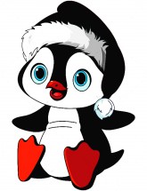 Новогодний пингвин - картинка					№8016