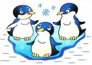 Три пингвиненка - картинка					№10072