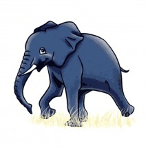 Слон в траве - картинка					№14209