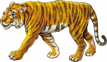 Рисунок с тигром - картинка					№10416