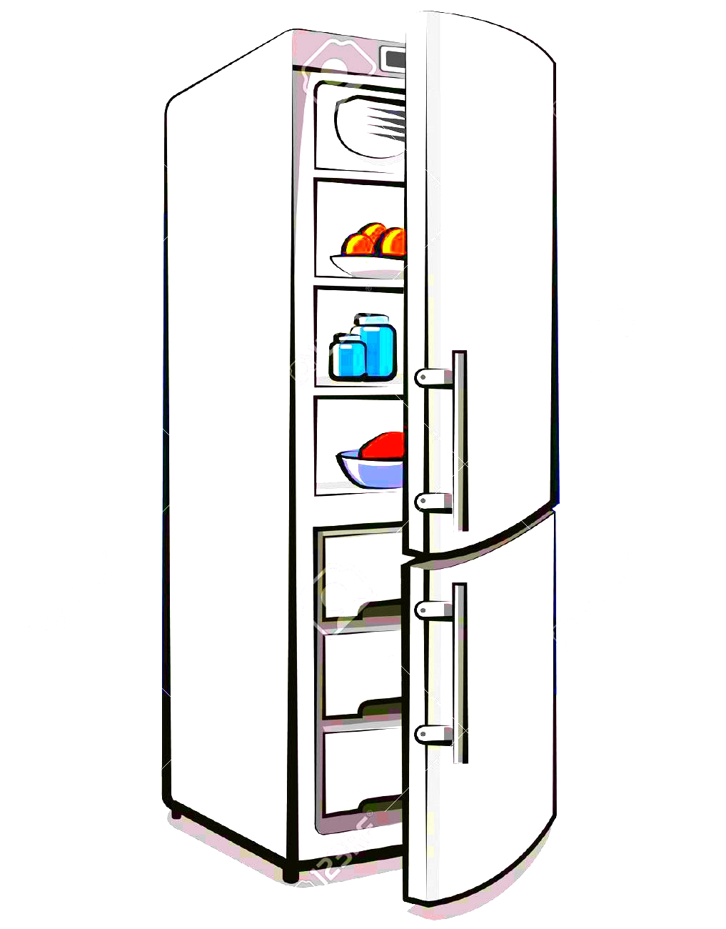 Холодильник рисованный