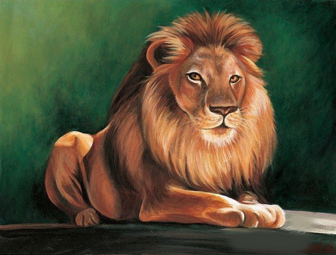 Милый лев рисунок