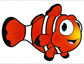 Мультяшная рыба клоун - картинка					№12729