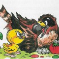 Орел с птенцом и помидоркой - картинка №10047