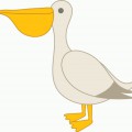 Пеликан с желтым клювом и лапами - картинка №10040