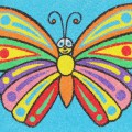 Фантазийная бабочка в разных цветах - картинка №12890