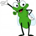 Радостная муха зеленого цвета - картинка №12048
