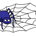 Синий паук на паутине - картинка №11990
