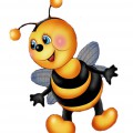 Забавная пчелка с толстым брюшком - картинка №6601
