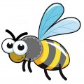 Милая пчелка с глазами - картинка №12674