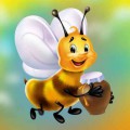 Смешная пчела с горшочком меда - картинка №13136