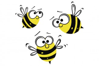 Три забавные пчелки - картинка					№13484
