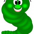 Огромный жирный зеленый червяк - картинка №12734