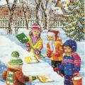Зимние игры во дворе - картинка №11333