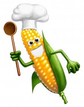 Кукуруза с поварешкой - картинка					№12907