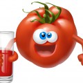Помидор держит томатный сок - картинка №13413
