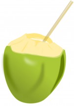 Зеленый коктейльный кокос - картинка					№10074