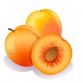 Аппетитные персики в разрезе - картинка №7164