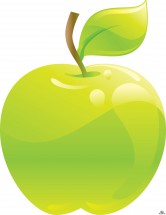 Зеленое яблоко - картинка					№10657