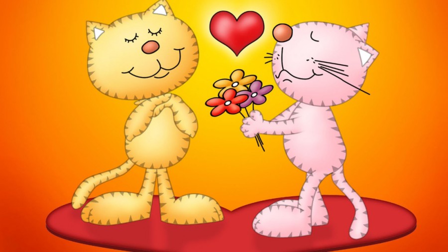 Коты праздную день святого Валентина - картинка №10718