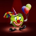 Яблоко в костюме клоуна - картинка №12133