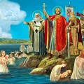Люди в реке на крещение - картинка №11868