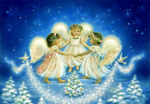 Рождественские ангелы - картинка					№11232