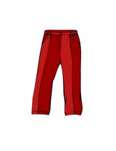 Красные прямые брюки - картинка					№12478