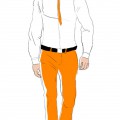 Мужские оранжевые брюки - картинка №12227