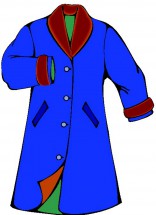 Синее пальто - картинка					№12152