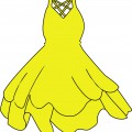 Желтое пышное платье - картинка №10259