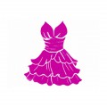 Фиолетовое платье в оборках - картинка №13756