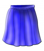 Синяя юбка - картинка					№10201