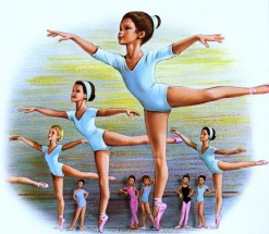 Зал ддля тренировок балерин - картинка					№11142