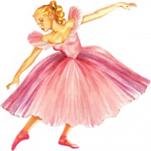 Ретро балерина в длинной пачке - картинка					№13063