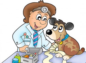 Ветеринар и собачка - картинка					№10402