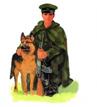 Военный с собакой - картинка					№11146