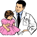 Врач и пациентка в розовом платье - картинка №11350