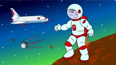 Космонавт на чужой планете - картинка					№12230