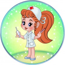 Медсестра с густыми волосами - картинка					№10615