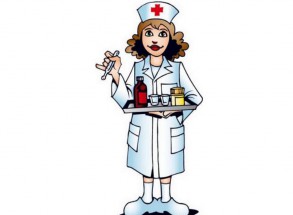 Медсестра с лекарствами - картинка					№11777