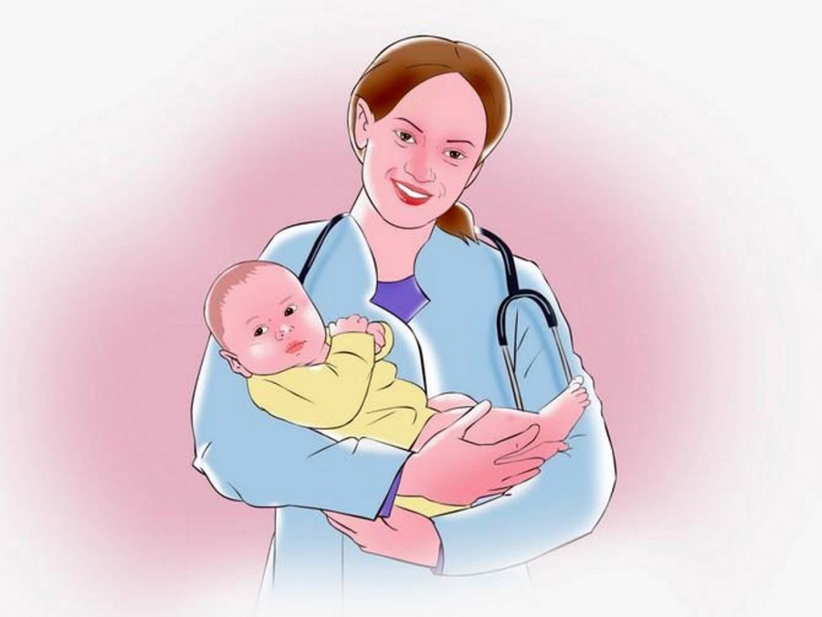 Медсестра с младенцем - картинка №9910