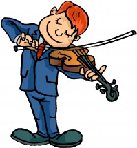 Музыкант скрипач - картинка					№10382