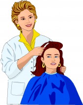Женщина парикмаххер - картинка					№8421