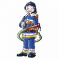 Пожарник в синей форме - картинка №9566
