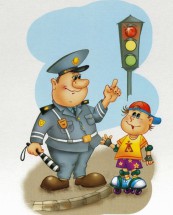 Полицейский с жезлом - картинка					№9731