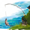 Рыбак на берегу водоема - картинка №13334