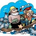 Рыбаки с сетями полными улова - картинка №13103