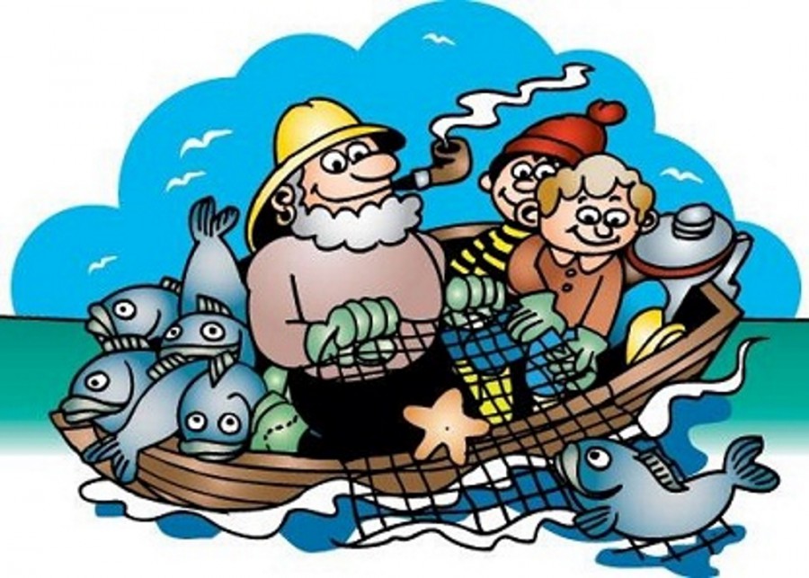 Рыбаки с сетями полными улова - картинка №13103